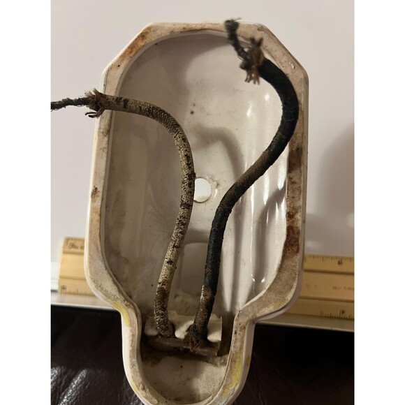 PAULDING 1930s White Porcelain wall Sconce - Picture 9 of 9